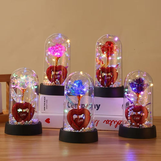 Cupola luminoasa cu trandafiri si inimioara