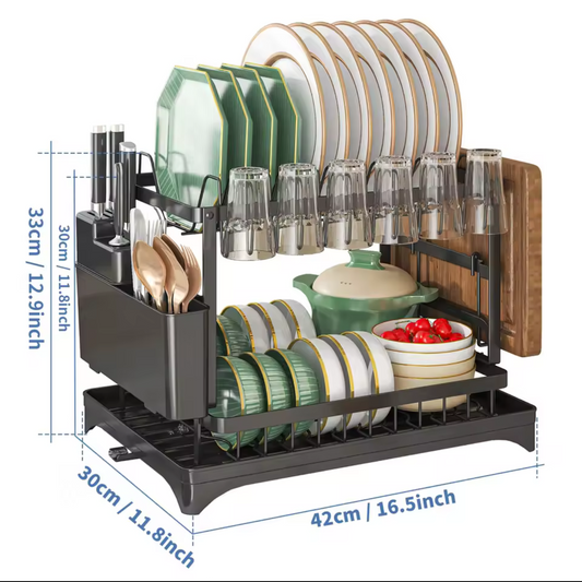 Suport de vase din metal cu 2 niveluri