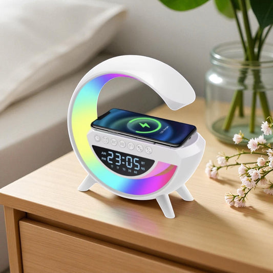 Ceas Multifuncțional cu încărcare wireless si Lumina LED