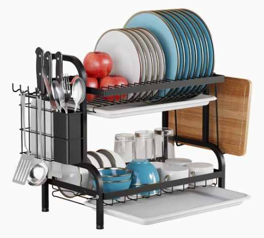 Suport de vase din metal cu 2 niveluri