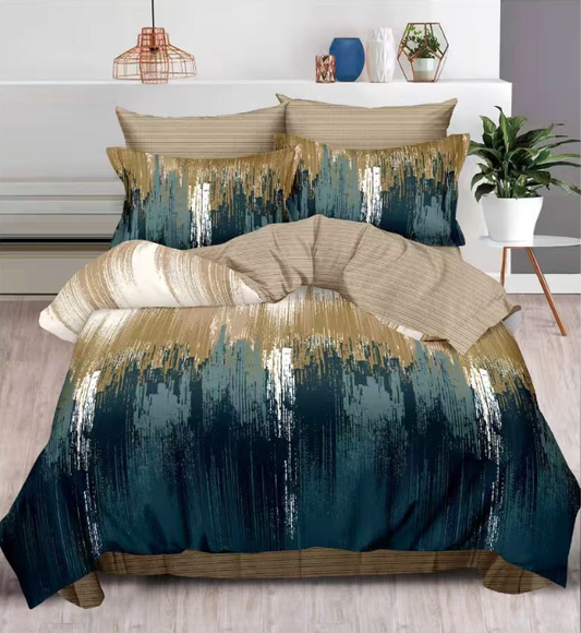 Lenjerie de Pat cu Elastic din 6 Piese