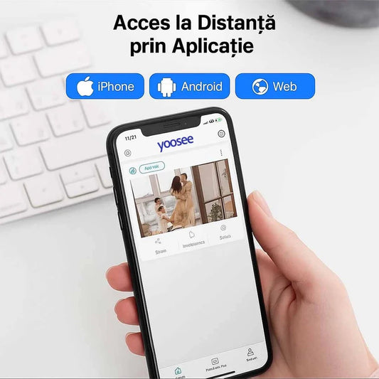 PACHET 4X Camera de Supraveghere, JORTAN JT-8161, 1080P, WIFI, IP66, Wireless, NightVision Infrarosu + Card 32GB