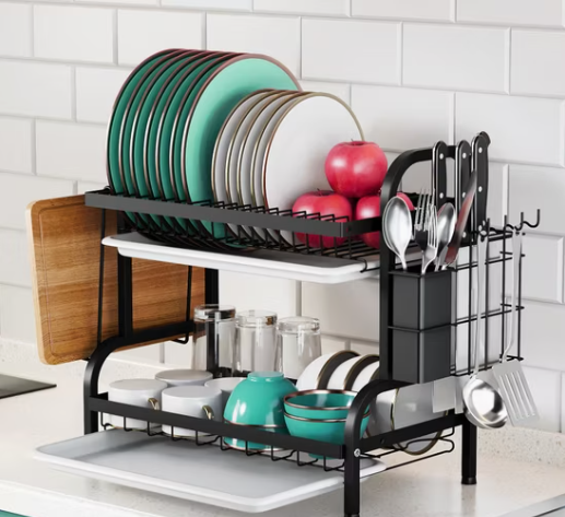 Suport de vase din metal cu 2 niveluri