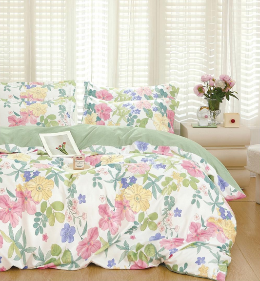 Lenjerie de Pat cu Elastic din 6 Piese